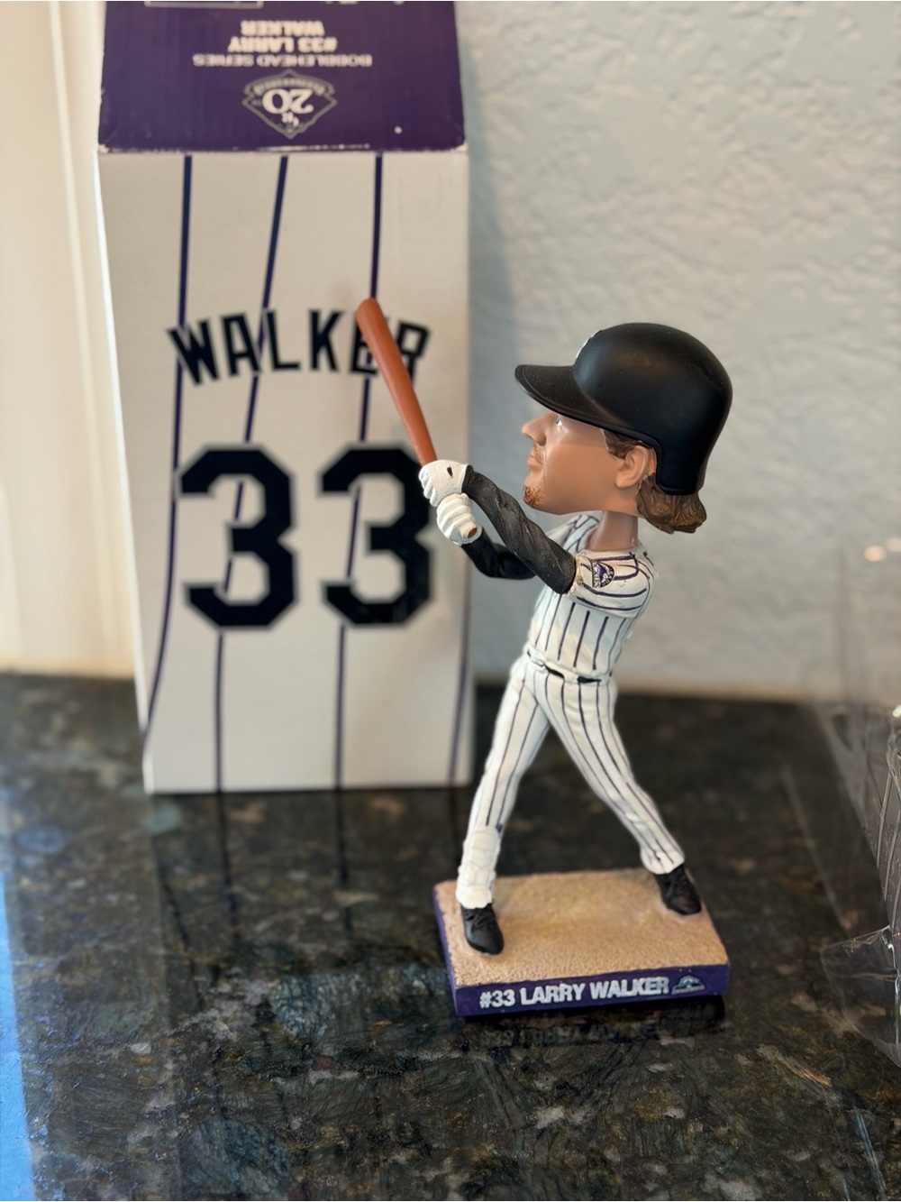 VTG NIB  Rockies 20th Anniversary Bobblehead Series. Larry Walker #33. HOF. MLB